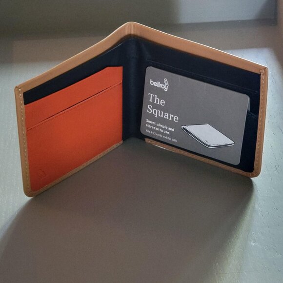 [UNUSED] Bellroy Square Slim Leather Wallet (Max. 12 Cards and Flat Bills) - Tan - Picture 5 of 6
